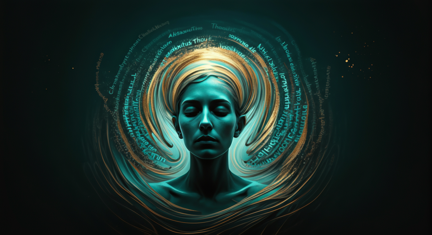 Racing thoughts swirling around a mind - the invisible weight of caring too much